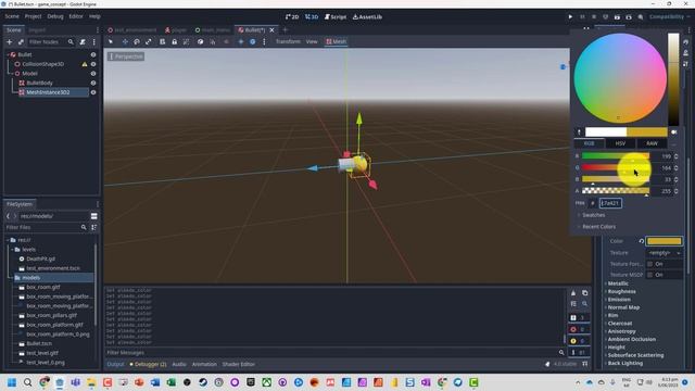 Bullet with a Timer in Godot 4 смотреть онлайн