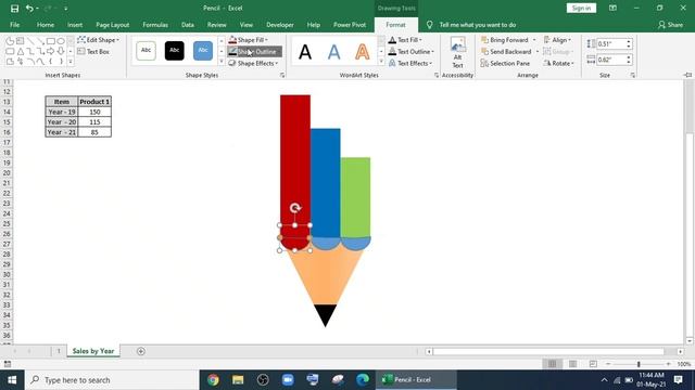 Dynamic Pencil Effect Column Chart in Excel смотреть онлайн