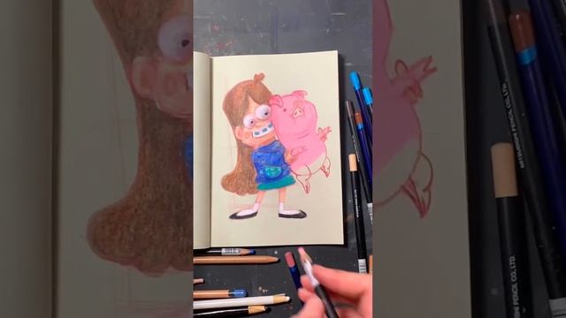 Гравити фолз цветными карандашами #art #artist #drawing смотреть онлайн