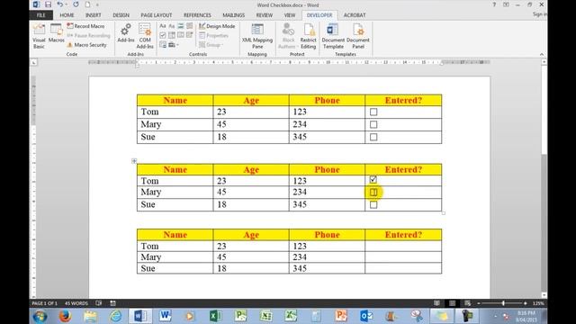How to insert check boxes and tick boxes in Word documents using the Developer tab смотреть онлайн