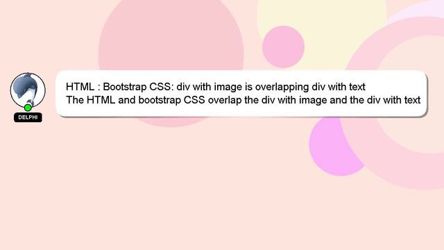 HTML : Bootstrap CSS: div with image is overlapping div with text смотреть онлайн