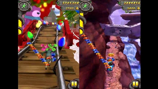 Temple Run 2 Winter Toyland VS Winter Wasteland Android iPad iOS Gameplay HD смотреть онлайн