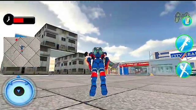 Captain Robot Hero Flying Robot Bike City Rescue - Android Gameplay смотреть онлайн