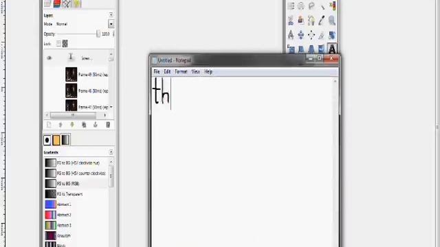 How to add text to a gif image using GIMP смотреть онлайн
