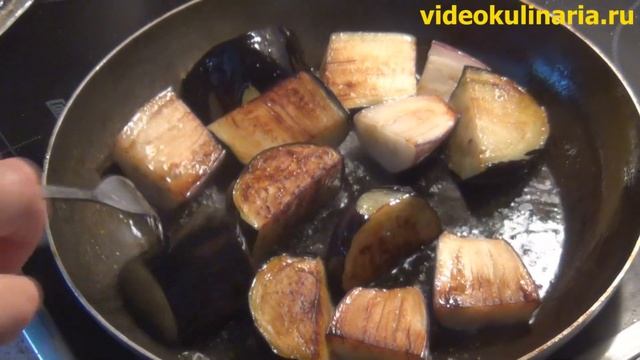 Рецепт- Салат из баклажан с помидорами от videokulinaria.ru смотреть онлайн