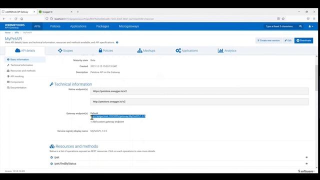3 - SoftwareAG webMethods API Gateway Tutorial | Create REST APIs from Swagger смотреть онлайн