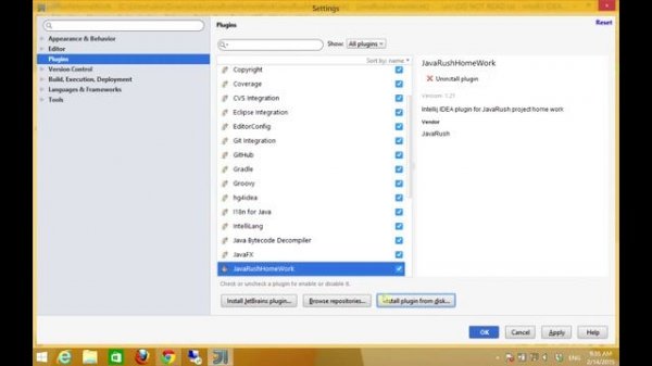 Installing JavaRush plugin