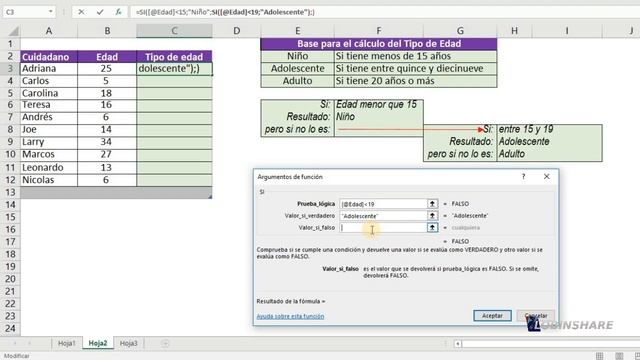EXCEL 2016 _ Tutorial 21: CÓMO USAR LA FUNCIÓN SI ANIDADA смотреть онлайн