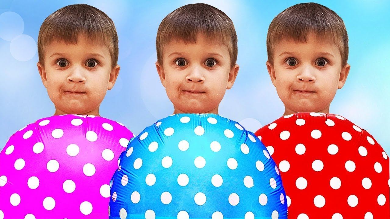 Outdoor Playground for Kids Learn Colors with Balloons and Finger Family Song Nursery Rhymes смотреть онлайн