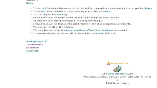 Relicanth Catch Event (PokeMMO Official Event) смотреть онлайн