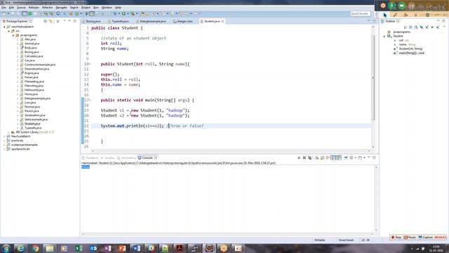 hadoop dev: part 24 introduction to java for hadoop concept of object comparison смотреть онлайн