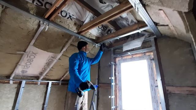 Строим каркасную баню в 2этажа. Часть 4.