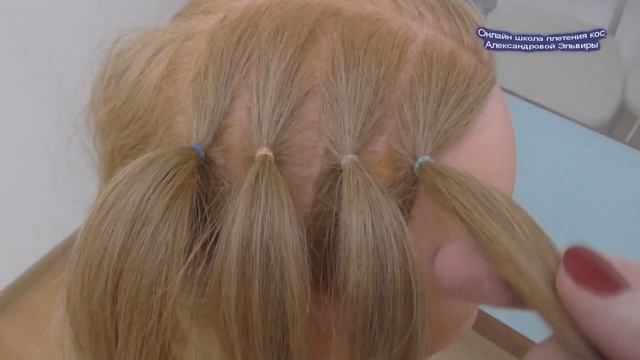 Детская причёска из косичек. Простой способ заплести смотреть онлайн