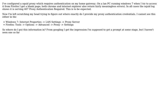 How do I supply proxy authentication credentials in windows 7 or firefox 3.6? (2 Solutions!!) смотреть онлайн