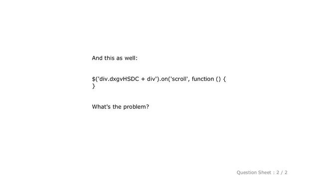 jQuery : Attach scroll event to div with body on() binding fails смотреть онлайн