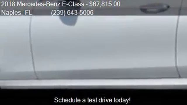 2018 Mercedes-Benz E-Class E 400 4MATIC AWD 4dr Sedan for sa смотреть онлайн