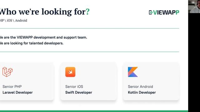 HR VIEWAPP (Senior PHP/Laravel, Senior iOS/RxSwift, Senior Android/Kotlin/RxJava) смотреть онлайн