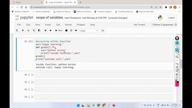 Learn Python programming in TAMIL | Scope of Variables | [Tamil] смотреть онлайн