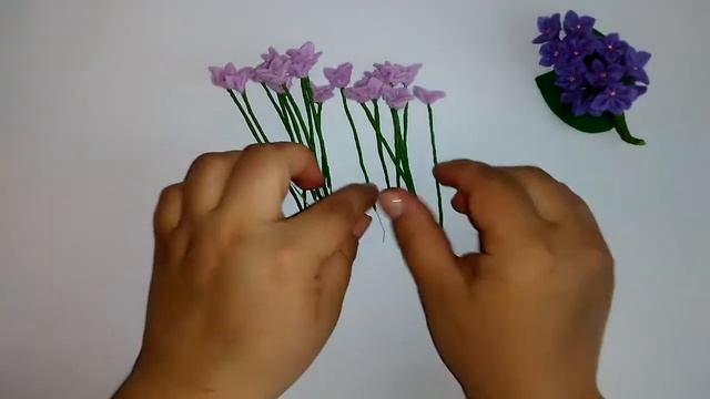 МК: "Веточка сирени" из фетра/DIY: Felt Branch of Lilac смотреть онлайн