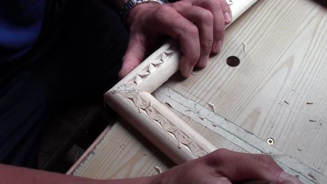 геометрическая резьба на рамке. смотреть онлайн