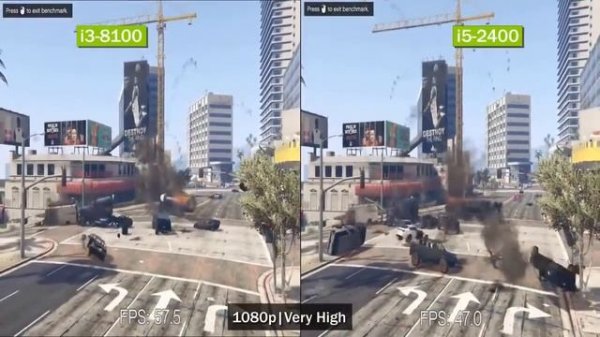 i3 8100 vs i5 2400 Intel Processors Gaming Test