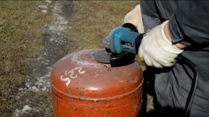 Коптильня  из газового балона