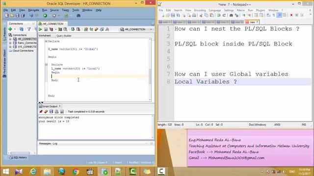 8 - Nested Blocks then local and global variables смотреть онлайн