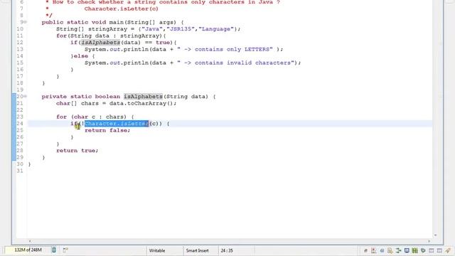 HOW TO CHECK WHETHER A STRING CONTAINS ONLY CHARACTERS IN JAVA смотреть онлайн