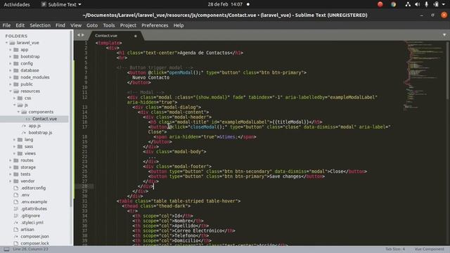 Laravel 8 + Vue.Js + MySql + Bootstrap, CRUD Agenda de Contactos, Titulos del Modal. CODIGO GRATIS смотреть онлайн
