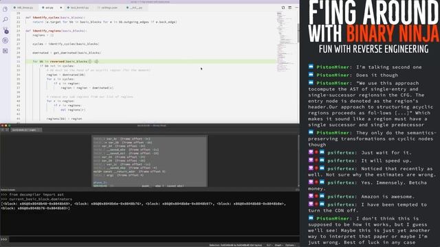 [E20] F'ing Around with Binary Ninja: Writing a Decompiler, Part 3: Region Ordering! смотреть онлайн