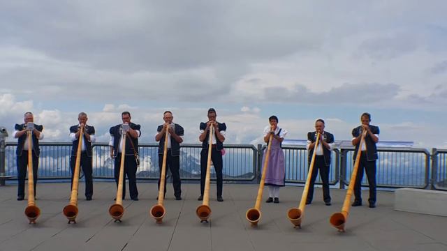 Alphorn Music performance on Schilthorn 13 Aug 2018 смотреть онлайн