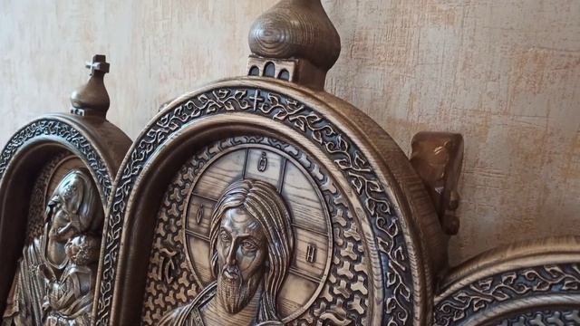 Икона "Триптих Богородица-Иисус-Николай" смотреть онлайн