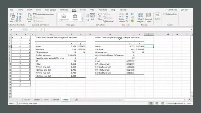 Hypothesis Testing for Two Independent Samples in Excel (z-test and t-test) смотреть онлайн
