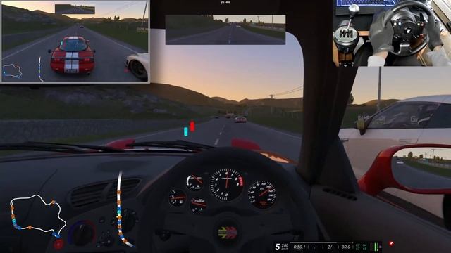 Sunset Overtake Drive | Assetto Corsa | Thrustmaster Wheel Cam смотреть онлайн