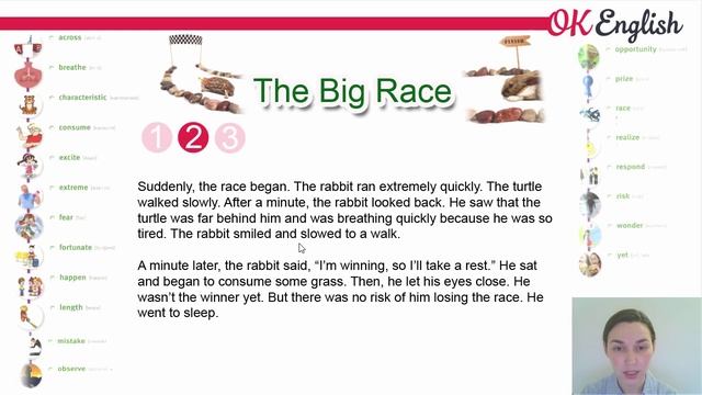 The Big Race - английский текст среднего уровня - intermediate text смотреть онлайн