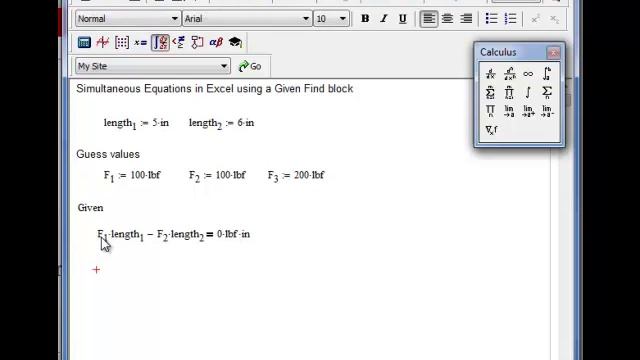 Mathcad Given ... Find Blocks смотреть онлайн