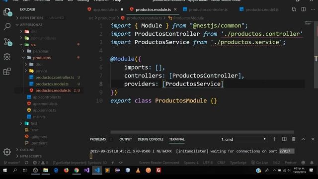NODEJS API REST NESTJS CRUD mongodb parte1 смотреть онлайн