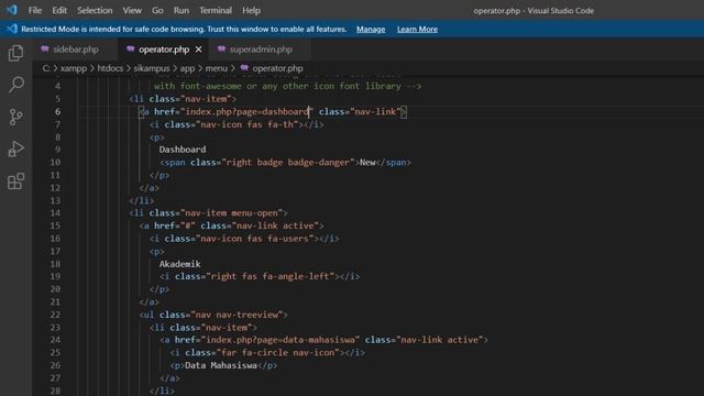 08.Membuat Aplikasi Sederhana PHP MySQL dengan Template AdminLTE | Hak Akses Menu User смотреть онлайн
