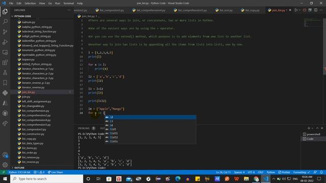 Python List Join Ways #120 #lingarajtechhub смотреть онлайн