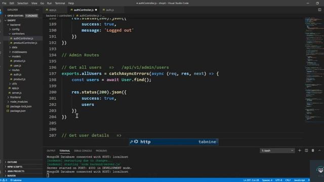 React js Tutorial # 42 | Create Api |Admin Get All Users & Specific User for ecommerce site смотреть онлайн