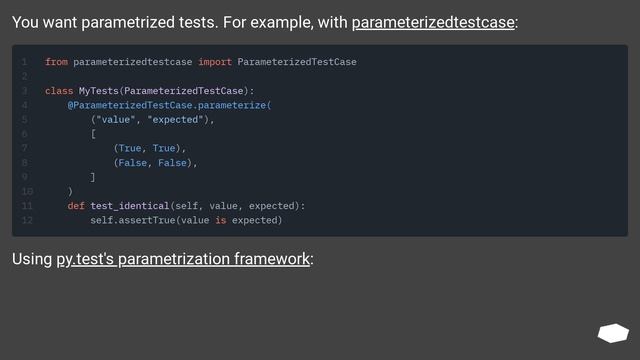 A pythonic way to code self writing test methods смотреть онлайн