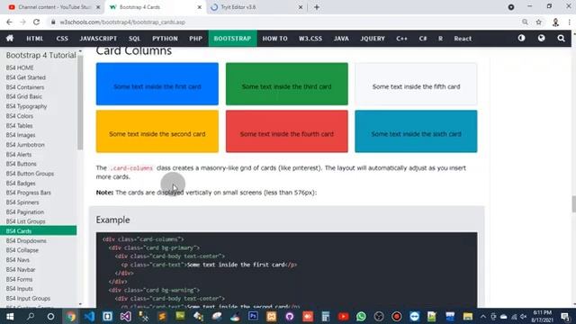 Part 3: Learning Bootstrap 4 from w3schools.com смотреть онлайн