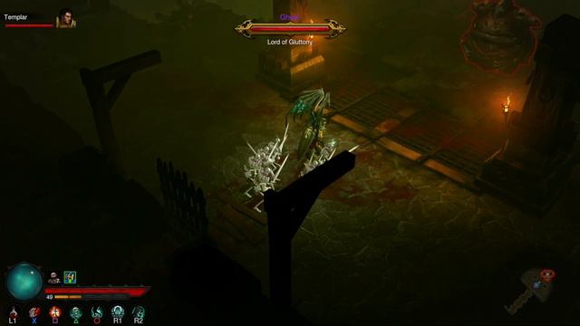 GHOM Boss Fight - DIABLO 3 ETERNAL COLLECTION PLAYSTATION 5 смотреть онлайн