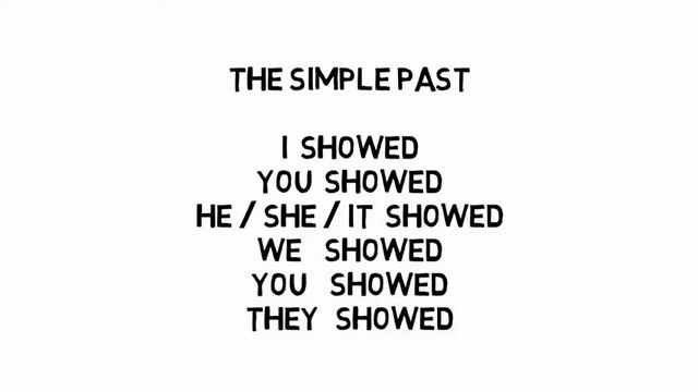 How to conjugate "to show" in the present simple, the past simple and the past perfect смотреть онлайн