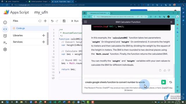 ใช้ ChatGPT เขียน Google Sheets Apps Script function смотреть онлайн