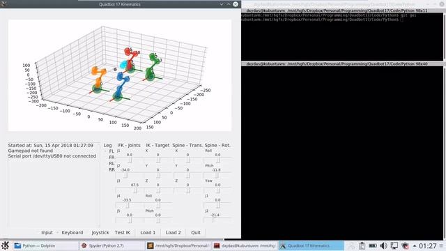 Quadbot 17 Python 3D drawing test смотреть онлайн