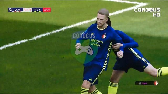 Ajax vs Feyenoord | Johan Cruijff ArenA | 2019-20 Eredivisie | PES 2020 смотреть онлайн