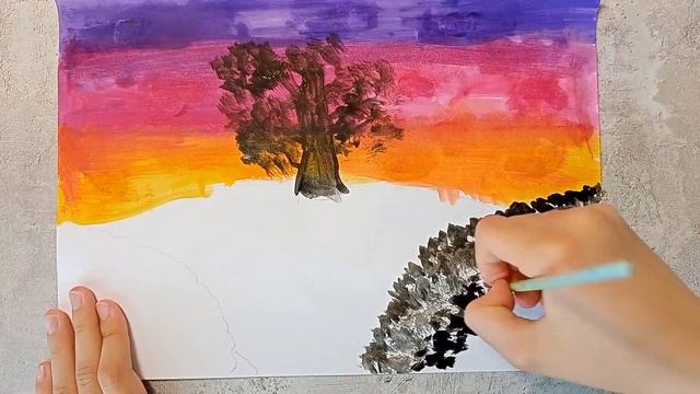 Рисуем природу, ну или же закат :) ?? смотреть онлайн