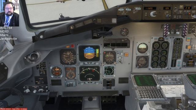 Leonardo Maddog MD83 on Vatsim USA Open Mic Night. KMIA - KJAX смотреть онлайн