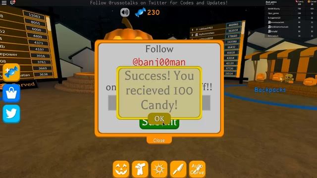 Код в симулятор вырезания тыквы в роблокс Code Pumpkin Carving Simulator Roblox смотреть онлайн